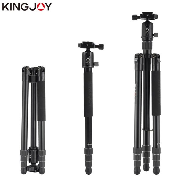 KINGJOY Official Professional Carbon Fiber Portable Tripod Kit Monopod Stand Ball head