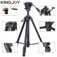 KINGJOY Official VT-1500 Tripod For Video Camera Stand Profesional For All Models Digital SLR DSLR Holder Stativ Mobile Flexible