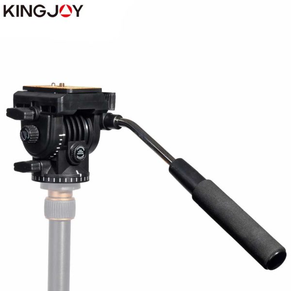 KINGJOY Official VT-1510 Panoramic Tripod Head Hydraulic Fluid Video Head For Tripod