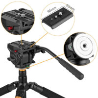 KINGJOY Official VT-3510 Panoramic Tripod Head Hydraulic Fluid Video Head For Tripod Monopod