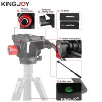 KINGJOY Official VT-3520 Tripod Head Hydraulic Fluid Panoramic Video Head For Tripod monopod