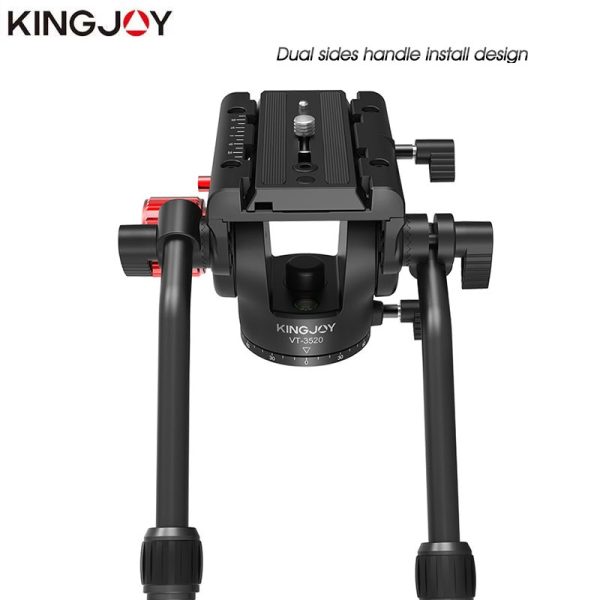 KINGJOY Official VT-3520 Tripod Head Hydraulic Fluid Panoramic Video Head For Tripod monopod