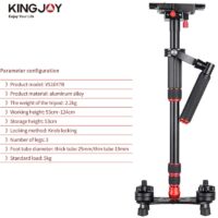 KONGJOY VS1047B 124cm Aluminum Alloy Handheld Video Stabilizer For Steadycam Steadicam