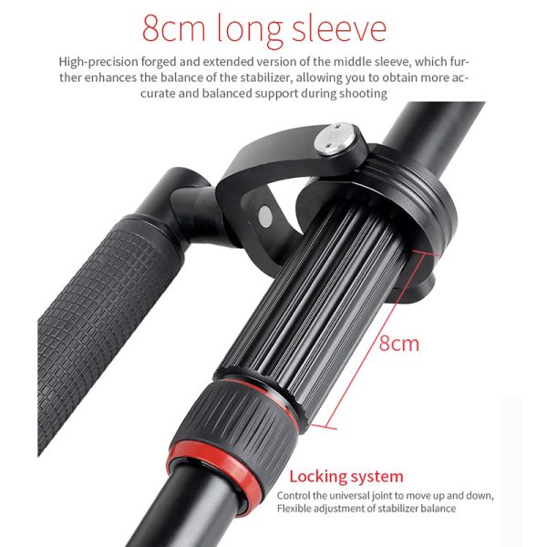 KONGJOY VS1047B 124cm Aluminum Alloy Handheld Video Stabilizer For Steadycam Steadicam