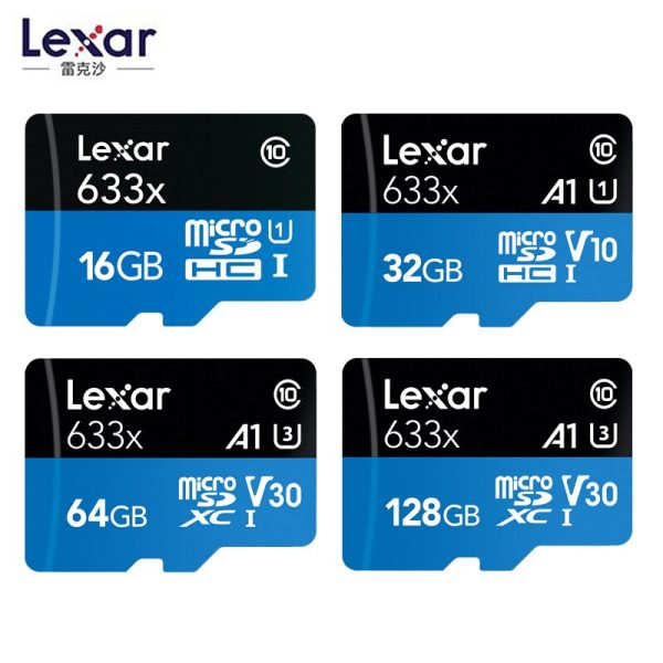 Lexar Original 633x 95MB/s Micro SD 256G 512G cards 32gb SDHC Class10 64G 128G Memory SD Card