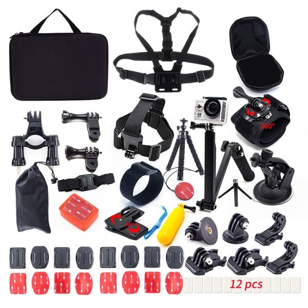 Mounts for Gopro Accessories Set for go pro hero 7 black 6 5 kit 3 way selfie stick for Eken h9r H8R