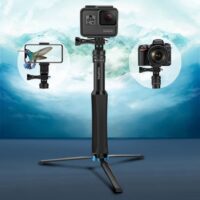 Multi-functional All-in-one Aluminum Universal Tripod Handheld Monopod For GoPro 10 DJI OSMO Action Camera Smartphone