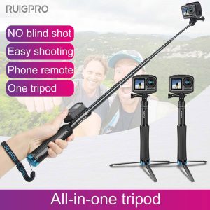 Multi-functional All-in-one Aluminum Universal Tripod Handheld Monopod For GoPro 10 DJI OSMO Action Camera Smartphone