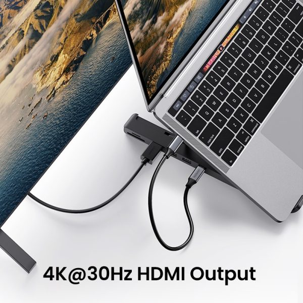 UGREEN USB HUB Docking Station USB C 4K HDMI TF SD 2 USB 3.0 Ports Laptop Stand for Macbook