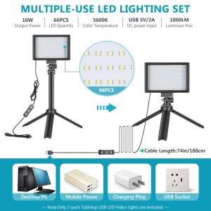 Neewer-2-Packs-Portable-Photography-Lighting-Kit-Dimmable-5600K-USB-66-LED-Video-with-Mini-Adjustable-1