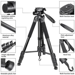 Neewer-Camera-Tripod-Monopod-Aluminum-Alloy-with-3-Way-Swivel-Pan-Head-Carrying-Bag-for-Sony-1