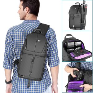 Neewer-Professional-Sling-Camera-Storage-Bag-Durable-Waterproof-and-Tear-Proof-Black-Carrying-Backpack-Case-for-1