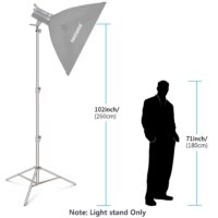 Neewer Stainless Steel Light Stand 102 inches/260cm Heavy Duty for Studio Softbox