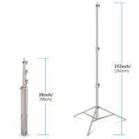 Neewer Stainless Steel Light Stand 102 inches/260cm Heavy Duty for Studio Softbox