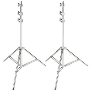 Neewer Stainless Steel Light Stand Silver, 79 inches/200 centimeters Foldable