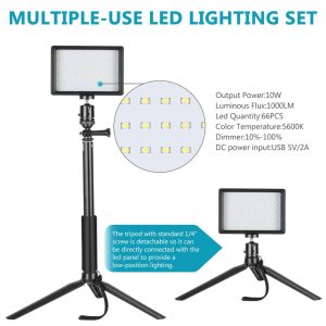 Neewer-USB-LED-Video-Light-2-Packs-Dimmable-5600K-with-Adjustable-Tripod-Stand-Color-Filters-for-1