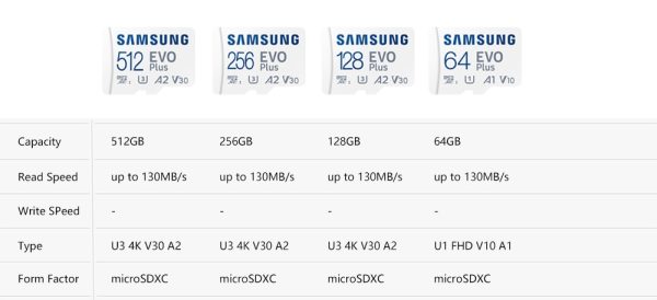 Original SAMSUNG 128GB U3 Micro SD 256GB Micro SD Card SD/TF Flash Card