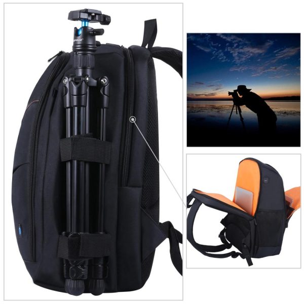 PULUZ Outdoor Portable Waterproof Backpack Handheld PTZ Stabilizer Camera Bag with Rain Cover