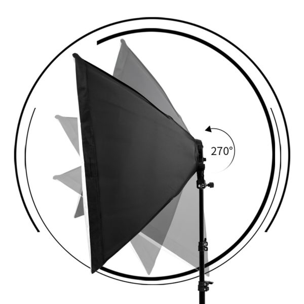 Photography 50x70CM Softbox Lighting Kits Professional Light System With E27