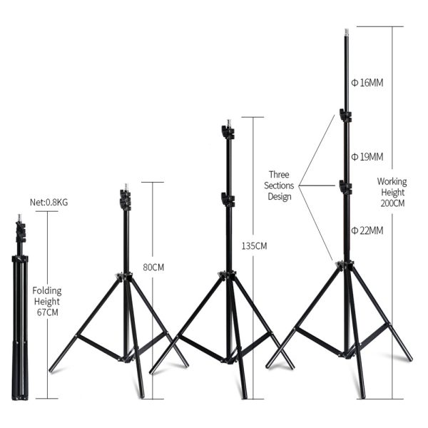 Photography 50x70CM Softbox Lighting Kits Professional Light System With E27