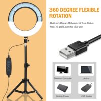 Photography Lighting with Tripod Stand Camera Photo Studio Circle Led Selfie Ring Light