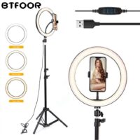 Photography Lighting with Tripod Stand Camera Photo Studio Circle Led Selfie Ring Light