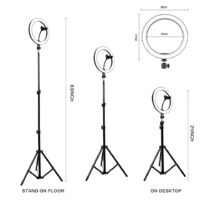 Photography Lighting with Tripod Stand Camera Photo Studio Circle Led Selfie Ring Light