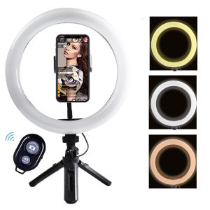 Portable Selfie Ringlight Adjustable Tripod Remote Photography Lighting Phone Photo Led Ring