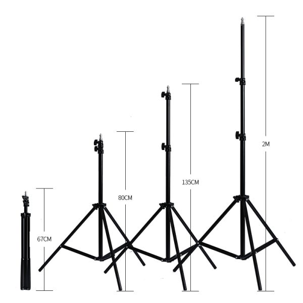 Professional Adjustable 2M(79in) Light Stand Tripod With 1/4 Screw Head