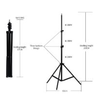 Professional Adjustable 2M(79in) Light Stand Tripod With 1/4 Screw Head