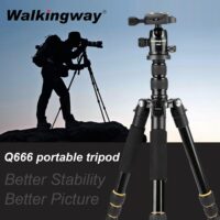 Q666 Lightweight Camera Tripod Stand Stativ trípode Portable Professional Aluminum