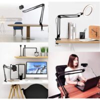 RGB Color Soft Ring Light With Desk Long Arm Tablet Tripod Photography Lighting Selfie RingLight Circle