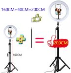 RGB Color Soft Ring Light With Desk Long Arm Tablet Tripod Photography Lighting Selfie RingLight Circle