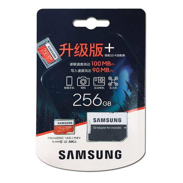 SAMSUNG EVO Plus 512GB 256GB Memory Card 128GB U3 4K Micro SD Card