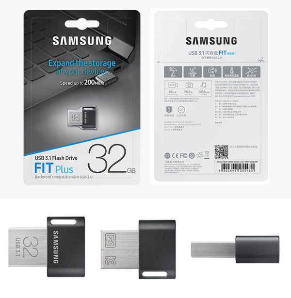 SAMSUNG USB 3.1 Flash Drive FIT Plus 256GB Pendrive 32GB 64GB 128GB Metal Mini