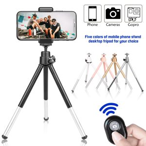 SH Mini Selfie Stick Tripod With Bluetooth-compatible Aluminum Foldable Tripod