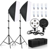 SH Photography Softbox Lighting Kit Four Lamp Softbox Kit 50x70CM Soft Box