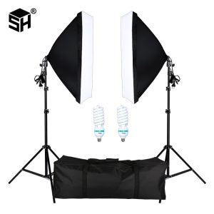 SH Professional Photography Softbox With E27 Socket Light Soft Box Lighting Kit