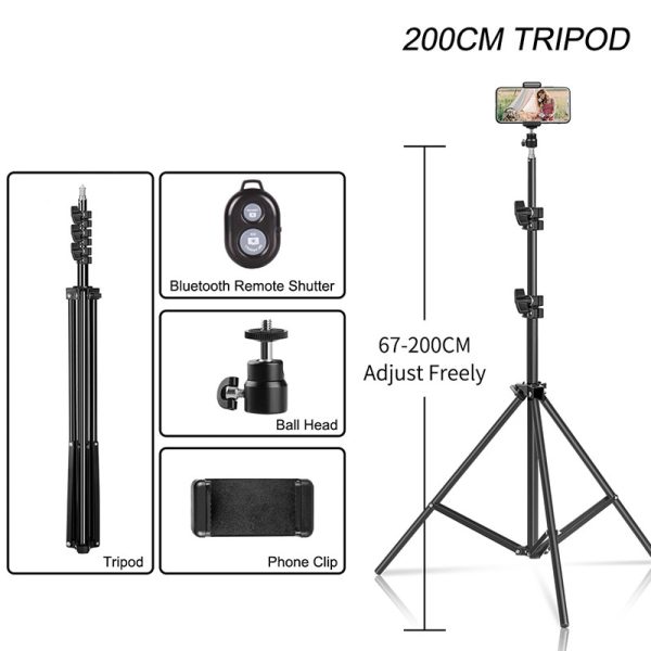 SH Selfie Tripod 1/4 Screw Head Aluminum Tripod For Phone Stand Mount Digital Camera