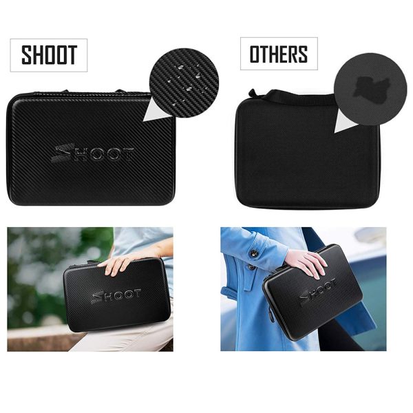 SHOOT Large Portable PU Waterproof Carrying Case