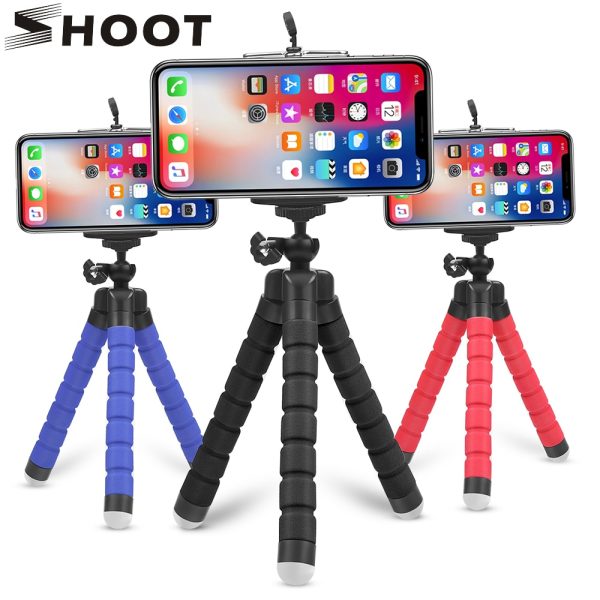 SHOOT Mini Flexible Sponge Octopus Tripod for iPhone Samsung Xiaomi Huawei Mobile Phone