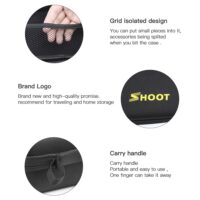 SHOOT Portable Small EVA Action Camera Case for GoPro Hero 10 9 8 7 Black Yi 4K Sjcam Sj4000