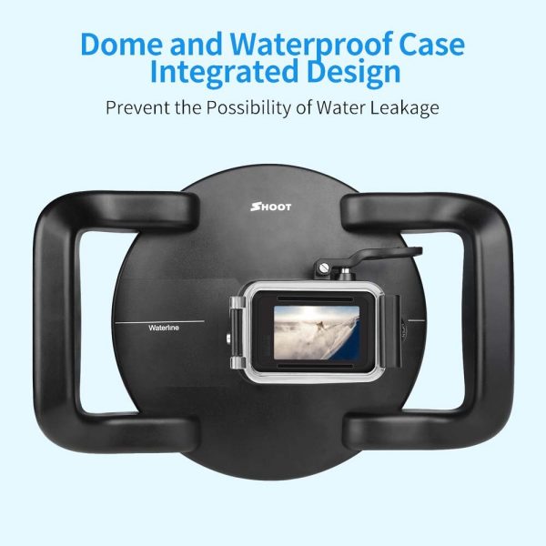 SHOOT for GoPro 10 9 Diving Dome Port with Dual Handle Trigger Underwater Waterproof Housing Case Cover for GoPro Hero 10 Black