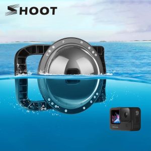 SHOOT for GoPro 10 9 Diving Dome Port with Dual Handle Trigger Underwater Waterproof Housing Case Cover for GoPro Hero 10 Black