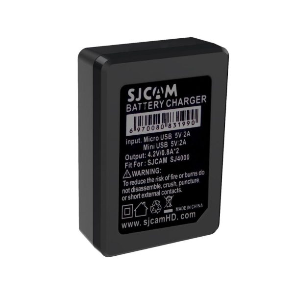 SJCAM 2PCS SJ4000 Battery Rechargeable Battery 1pcs Dual Charger