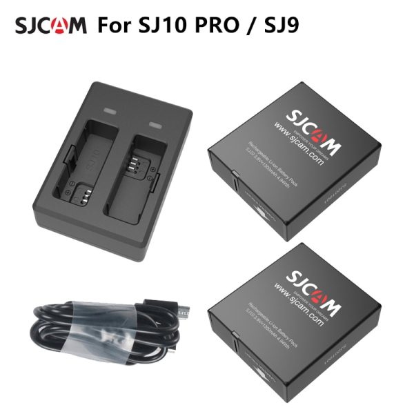 SJCAM SJ10 PRO Dual Charger 1300mAh Li-ion Battery For SJCAM SJ9 STRIKE SJ9