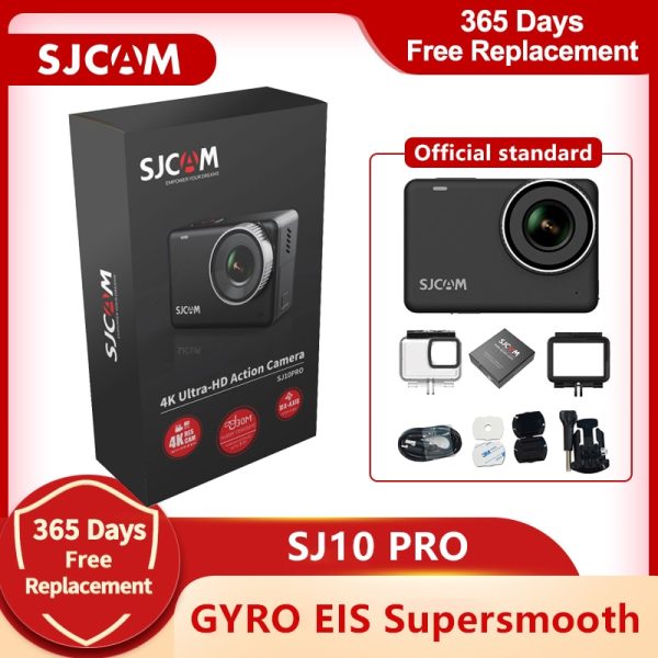 SJCAM SJ10 Pro Action Camera Gyro EIS Supersmooth 4K 60FPS WiFi Remote 1300mAh Battery