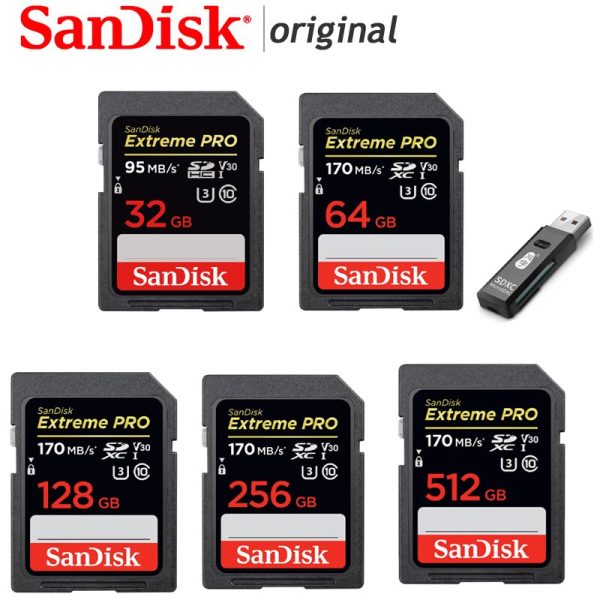 SanDisk Extreme Pro/Ultra SD Card 64GB SDXC SD 128GB 32GB Class10 Flash Memory Card