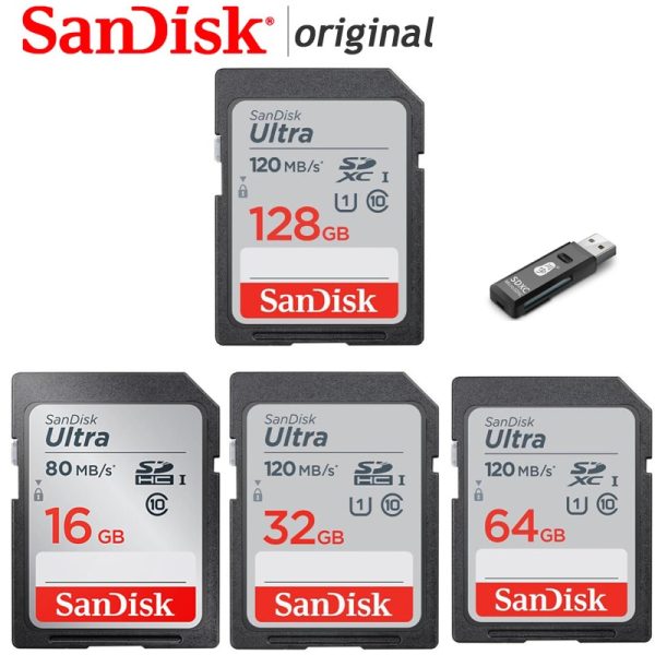 SanDisk Extreme Pro/Ultra SD Card 64GB SDXC SD 128GB 32GB Class10 Flash Memory Card