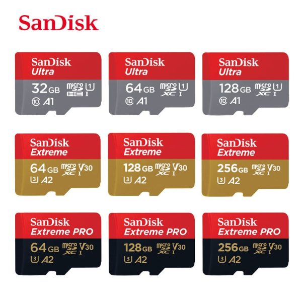 SanDisk Micro SD Card 16GB 32GB MicroSDHC Memory Card 64GB 128GB 256GB MicroSDXC